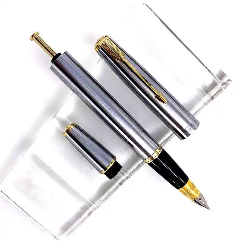 

Wing Sung 601A Vacumatic Fountain Pen Steel Ink Pen Golden Cap Two Tones Fine Nib Stationery Office school supplies Writing Gift