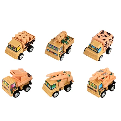 Model 5-7 Years Mini Military Car Kids Toys Inertia Back Vehicles Plastic Educational Children Boys Toy Funny Gifts 6pcs 2021