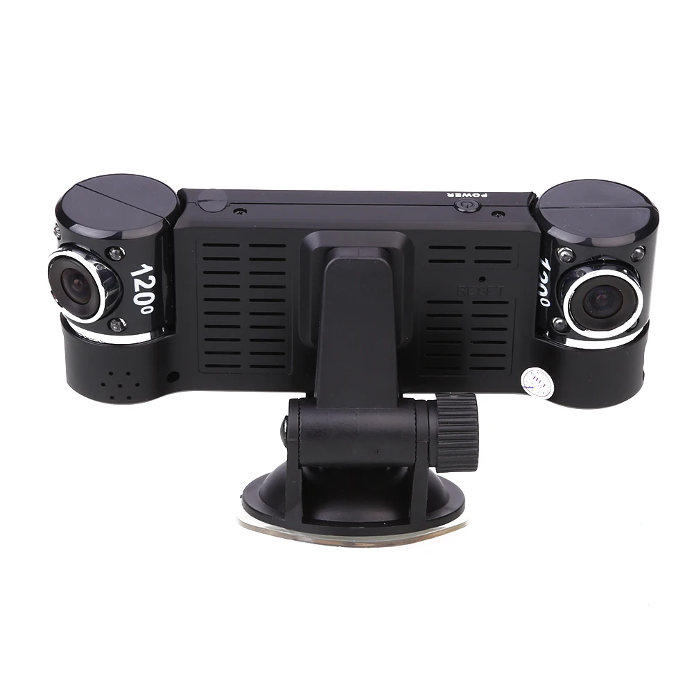 F600 2.7" HD 1080P Dual Lens Car Vehicle DVR Rear View Auto Data Recorder