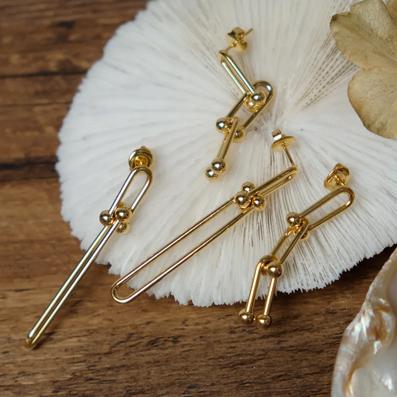 Amaiyllis 1 пара 18KGold элегантные ретро серьги современные металлические шарики