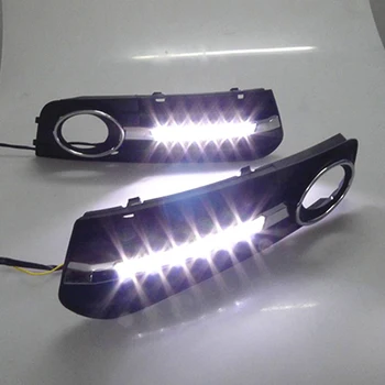 

1Set car-styling For Audi A4 A4L B8 2009-2012 LED DRL Daytime driving Running Lights Daylight Fog Lamp cover hole free shipping