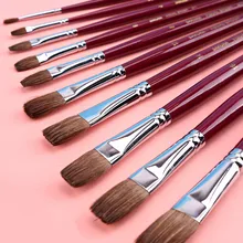 1 шт японская Сакура 271/278 конский волос Акварельная кисть круглая/Плоская специальное использование для акварельной гуаши акриловая масляная краска