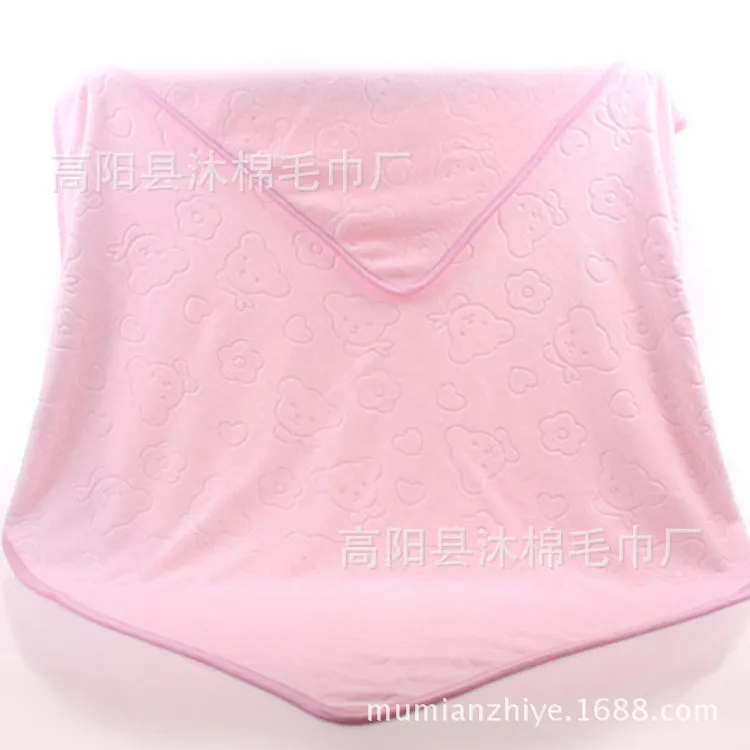 

L01 Baby Shop Microfiber Bath Towel Cotton Blanket Covered Edge Embossed Bath Towel for Children Summer Infant Empty