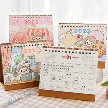 

2022 Cute Cartoon Desk Calendar Daily Schedule Planner Creative Simple Desktop Calendar Wall Calendar School Office Supplies
