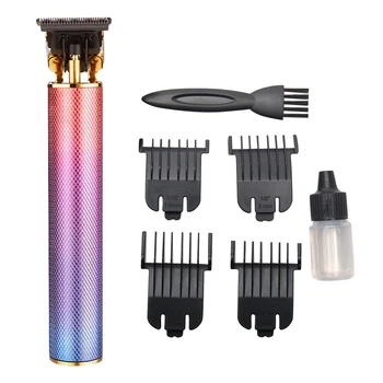 

Men Women Clipper Machine Handheld DIY T8 USB Rechargeable With Calipers Home Lubricant T Shape Cordless Hair Trimmer Portable