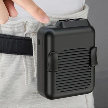 

Waist Fan Portable Handsfree USB Fan Mini Wearable Clip on Fan Strong Wind 4000mAh Personal Waist Fan for Work Site Farm