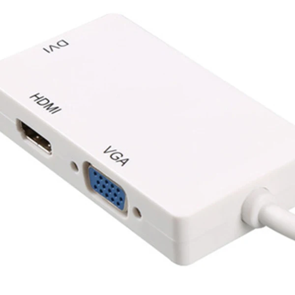Mini Dp к Hdmi Dvi Vga адаптер 3 в 1 концентратор Mini Displayport 1080P видео адаптер конвертер для Imac Apple Macbook Pro Air(Whi