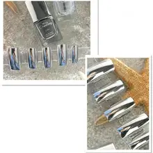 Нетоксичный безопасный лак для ногтей 2 шт./компл. 7 мл Легкий Peal Off эффект серебряного зеркала лак для ногтей, метал+ основа под лак искусство