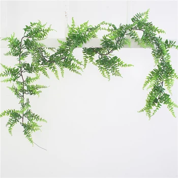 

6.23ft 190cm Artificial Garland Fern Lifelike Wall Hanging Faux Leaves Garland Artificial Vine Home DIY Decor Wedding Party