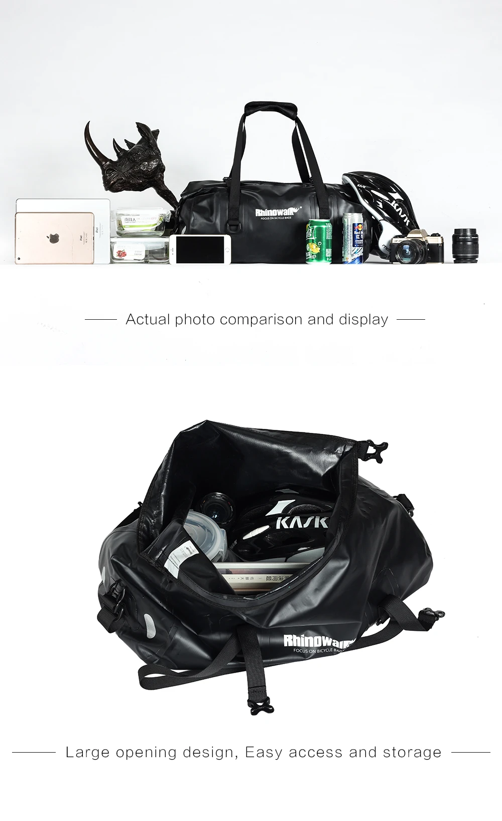 Rhinowalk Bicycle Luggage Bags 20L Full Waterproof for Road Bike Rear Rack Trunk Cycling Saddle Storage Pannier Multi Travel Bag (6)