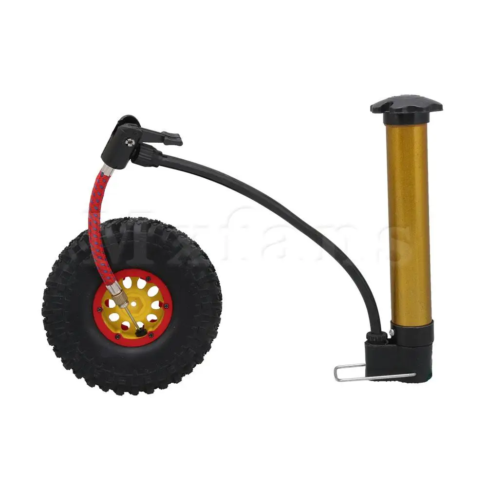 Mxfans 4 x RC 1:10 Рок Гусеничный надувные шины желтые колесные диски красный Beadlock