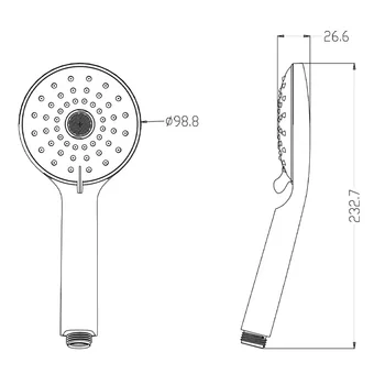 

New Shower Head with Hose, High Pressure Multi-Functions Handheld Showerhead Spray with Stainless Steel Hose-Adjustable Angle Br
