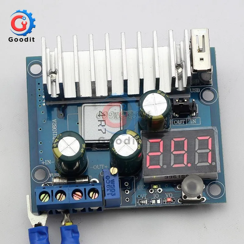 DC В DC 3-35V повышающий Удлинительный модуль 100W 6A USB источник питания светодиодный вольтметр dc-dc преобразователь модуль питания измеритель напряжения