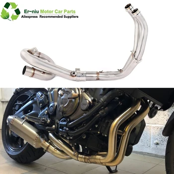 

MT-07 MT07 FZ07 Motorcycle 51mm Full System Exhaust Middle Mid Pipe Stainless Steel For Yamaha FZ-07 2013 2014 2015 2016 2017