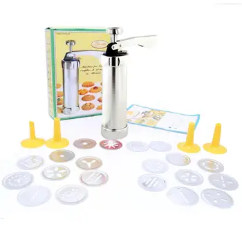 

Cookie Mold Cookie Press Making Gun Dessert Cake Cookie Press With Disc And Icing Skill Comfortable Grip Cake Decorator Tool Kit