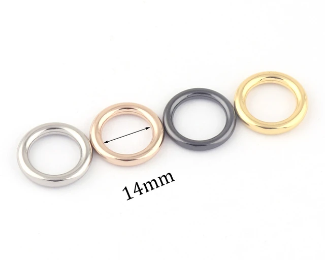 Metal O-rings Welded Metal Loops Round Formed Rings Gold Silver