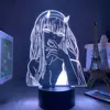 Anime DARLING In The FRANXX zero two 3D night light colorful remote control touch usb new strange led table lamp ► Photo 3/6