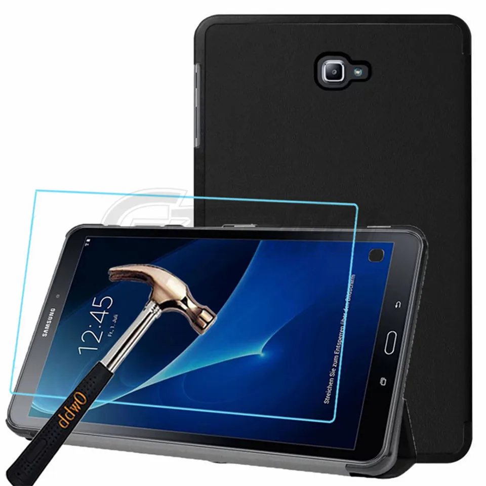 Для samsung Galaxy Tab A 10,1 T580 T585 10,1 высококачественный чехол для планшета, откидной Чехол-подставка для ноутбука s+ пленка для экрана
