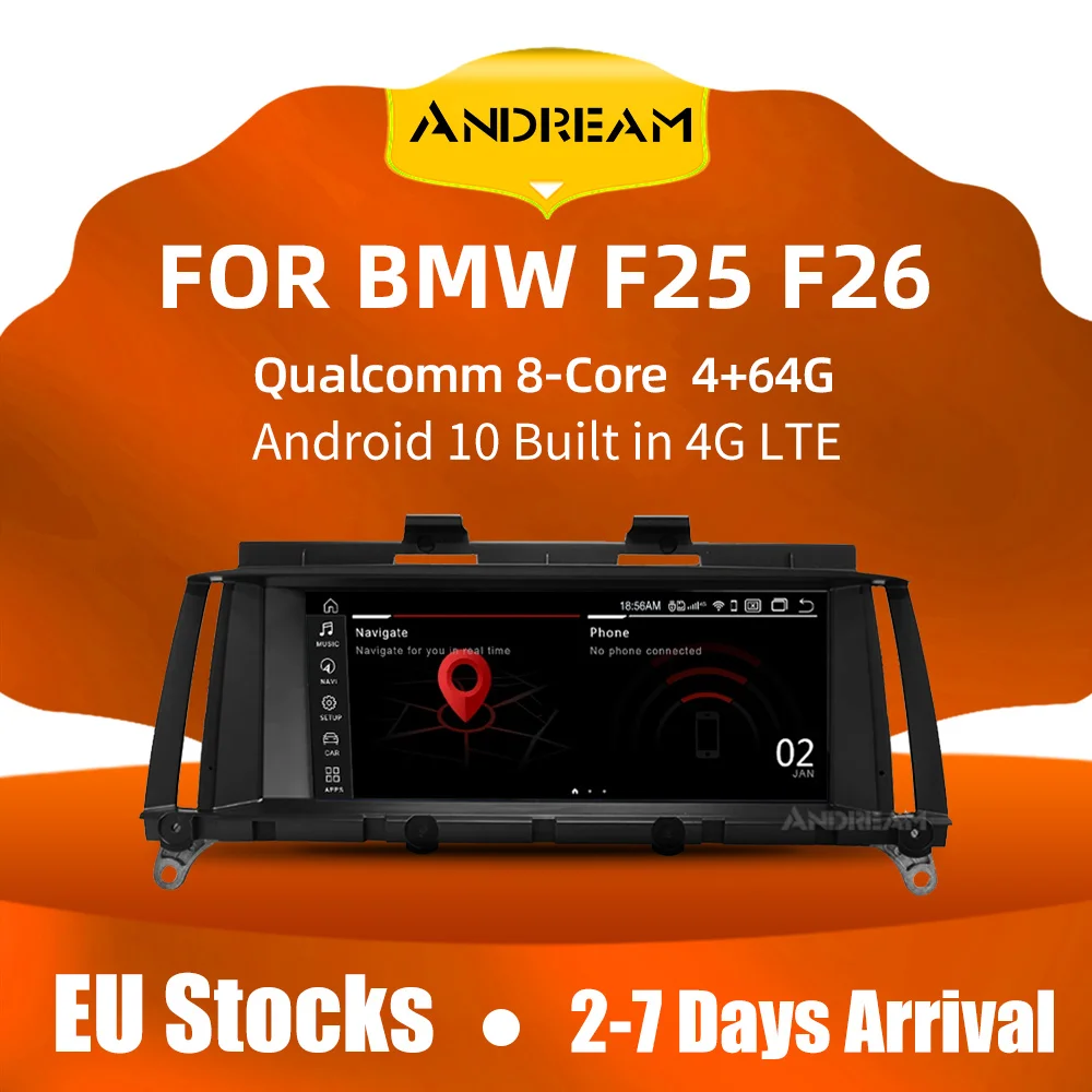 Мультимедийный плеер с навигацией на Android для BMW X3 F25 X4 F26 Wi Fi интерфейс ID6 ID7 IPS экран