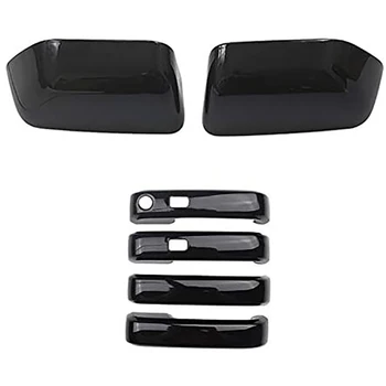 

Rear View Mirror Cover Decoration, Handle Cover,Door Handle Glove with Key Hole for Ford F250 F350 F450 F550 2017-2020
