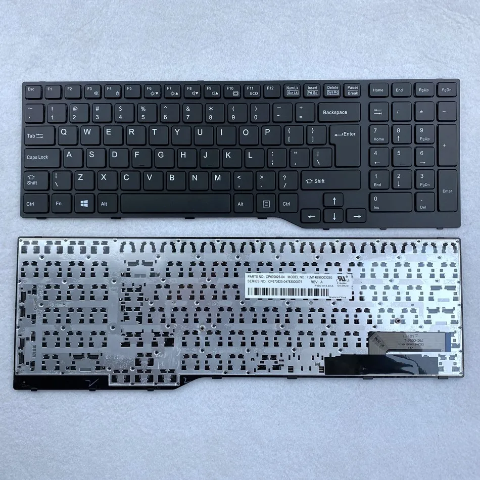 Us-teclado Portátil Internacional para Fujistu Celsius H730 H760 H770 Series com Quadro Eua Layout Teclado de substituição - Imagem 2