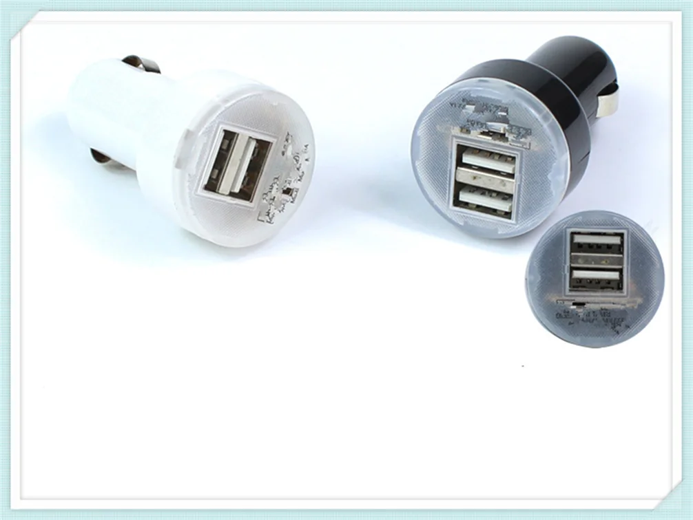 Автомобильные аксессуары зарядное устройство с двумя USB портами адаптер дисплей