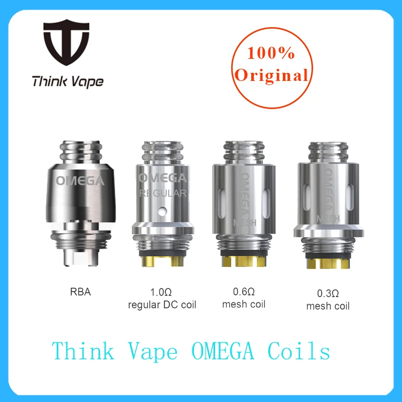 Original Think Vape OMEGA Coils 0.3ohm/0.6 ohm Mesh coil/1.0ohm regular DC coil/RBA coil for Thinkvape AIO Pod kit | Электроника