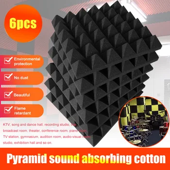 

6PC Sound-absorbing Cotton Silencing Sponge Pyramid Sound-absorbing Sponge
