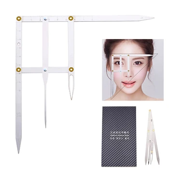 

Microblading Eyebrow Tattoo Ruler Golden Ratio Permanent Grooming Stencil Shaper Symmetrical Stainless Steel Eyebrow Makeup Tool