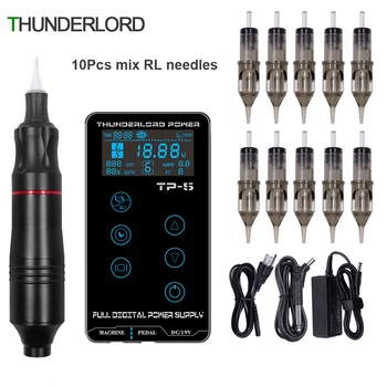 

Complete Tattoo Machine Kit Professional Rotary Tattoo Pen Machine Set W/ Cartridges Needle For Eyebrow Tattoo Beginners Artist