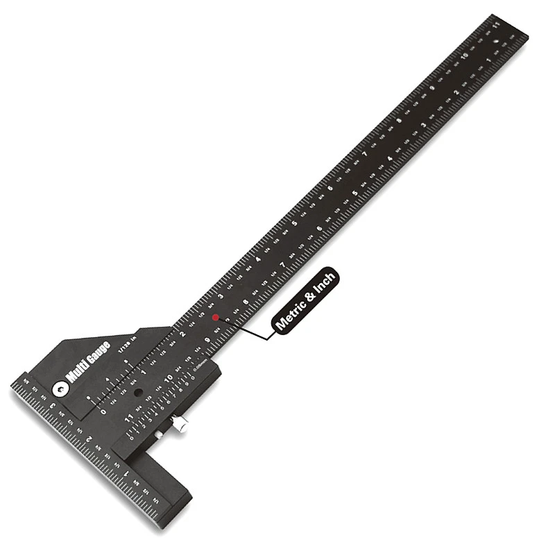 Multi Woodworking Sliding Gauge Aluminum Alloy Scribe Ruler Depth Gauge