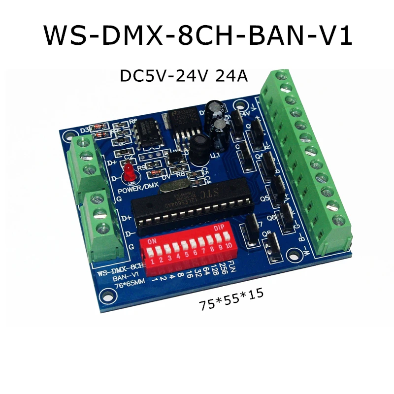 DC5V 24V 4CH CHannel 6CH 6 канальный 8CH канал RGB LED диммер контроллер постоянного Напряжение общий AnodeStrip