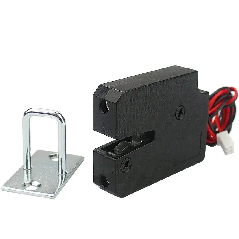 Small cabinet lock DC3v plastic alloy wire electric lock mini electronic mailbox door drawer furniture
