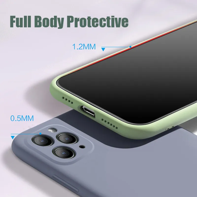 Мягкий чехол из жидкого силикона для Apple iPhone 11 12 Pro Max SE 2020 6 S 7 8 Plus X XS MAX XR милый