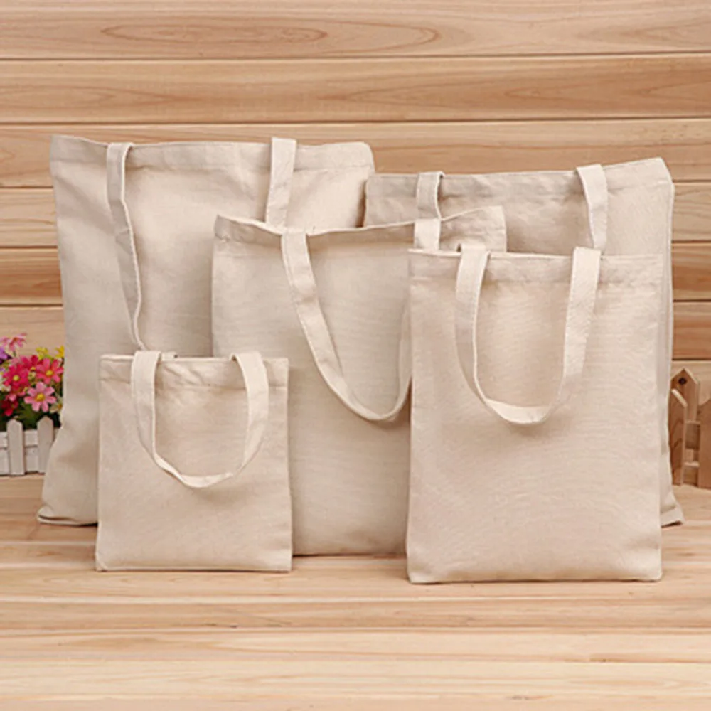 6 Sizes Pure Color Linen Grocery Foldable Bag Shopping Storage Reusable Eco Tote Handbag Casual | Багаж и сумки