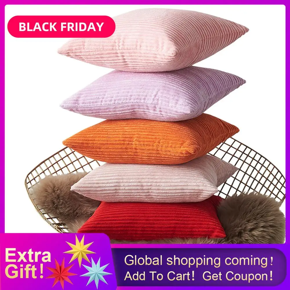 

Blue Velvet Cushion Cover Pillowcase Solid Color Pink Home Decorative Sofa Yellow Throw Pillows for Room Happy New Year 2019