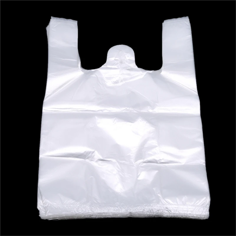 Sac à provisions en plastique transparent avec poignée, sacs de