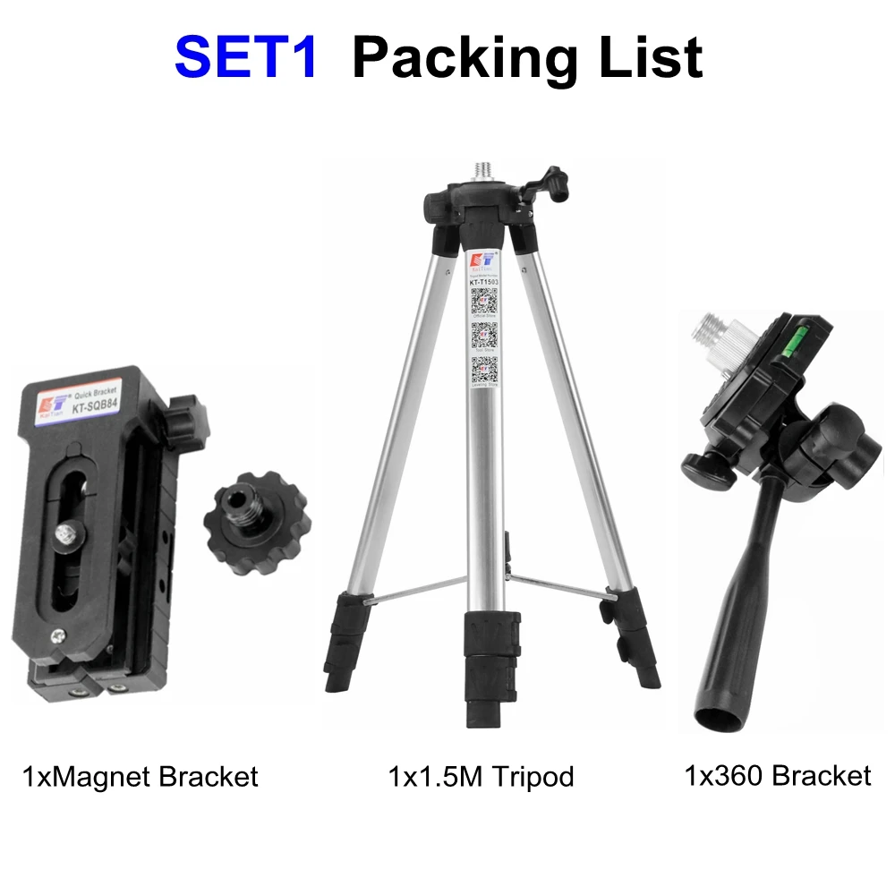 KaiTian лазерный штатив с максимальной нагрузкой 10 кг Магнитный кронштейн для универсального самонивелирующегося перекрестного лазерного уровня строительные инструменты - Цвет: Tripod for laser 360