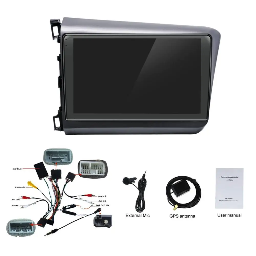 Android автомобильный Радио для Honda Civic 2012 2013 головное устройство 4G+ 64G Встроенная память " один 1 din ips Экран с 4G модем DSP Carplay