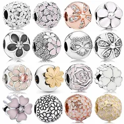 100% 925 Sterling Silver Jewelry For Women Luxury DIY Charm Fine Beadeds Jewellry Femme Gift Originales Designer Bracelets Beads