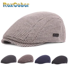 RoxCober, Зимний берет, теплая шапка, газетная Кепка для мужчин и женщин, плоская кепка Гэтсби, кепка, casquette, утолщенная шапка, винтажные береты, шапка плюща