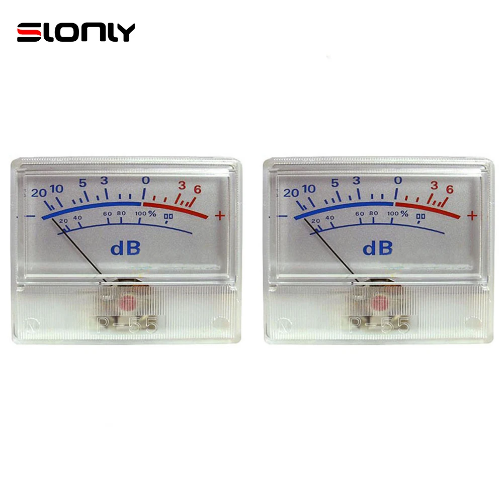 

2pcs P-55 High-precision VU Meters Head Audio DB Level Meter Power Amplifier amp DAC Pre-level Power Sound Pressure Meter