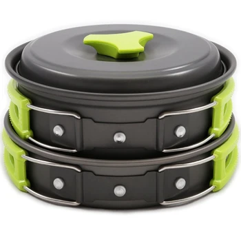 

Outdoor Portable Cooking Picnic Bowl Pot Pan Sets Camping Cookware