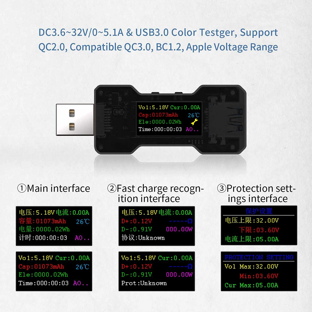 Многофункциональный USB Тестер Цифровой вольтметр постоянного тока измеритель напряжения Ампер Вольты ампреметр детектор Банк питания зарядное устройство индикатор