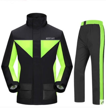 Moto Rain suits 2 Мотоцикл плащ комплект Водонепроницаемый общая Для мужчин дождь пальто с капюшоном мужская куртка дождь-водонепроницаемые брюки Capa De Chuva Шестерни 6Y413 - Цвет: Moto Rain suits 2