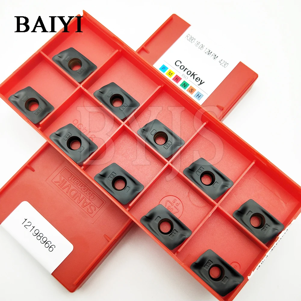 10 шт. R390-180612M PM 4230 вставки для карбида фрезерные станки, режущие инструменты