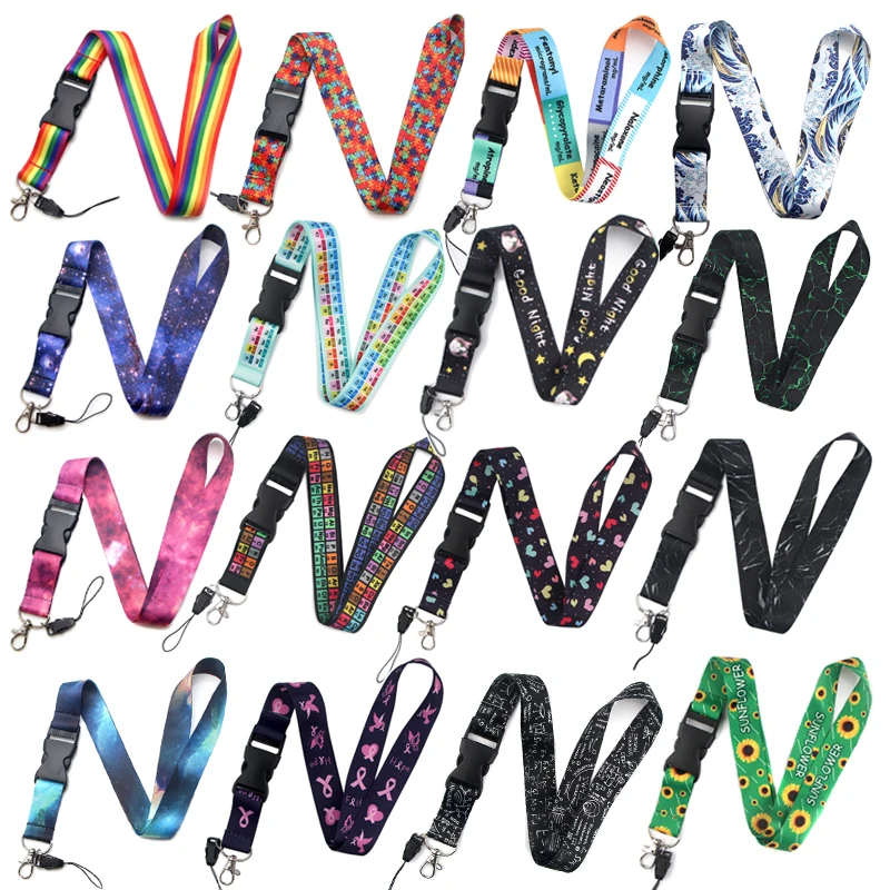 

YL541 Wholesale Star Collection Lanyard Car KeyChain ID Card Pass Gym Mobile Phone Badge Key Ring Holder Accessories Gifts