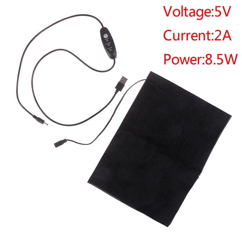1pc Portable USB Electric Heating Pad 3 Gear Adjusted Temperature DIY Thermal Vest Jacket Clothing Heated Pads Warmer