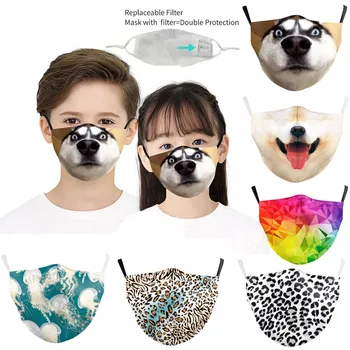

Portable Humidifiers Kids Masks Masken Waschbar Mascarillas Kids Digital Breathable Washable Safet Protect Face Mas#ljc