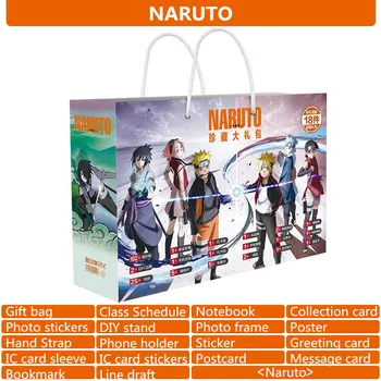 

Anime Naruto Lucky Bag Toy Sasuke Postcard Badge Poster Bookmark Fans Collection Gift Anime Around